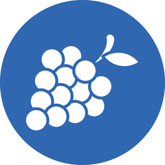 Grapes glyph circle icon