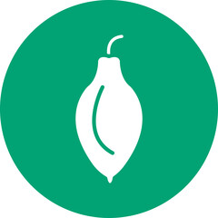 Papaya glyph circle icon