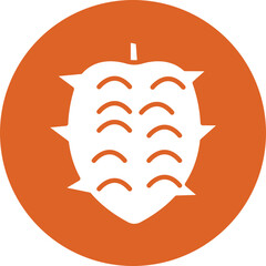 Soursop glyph circle icon