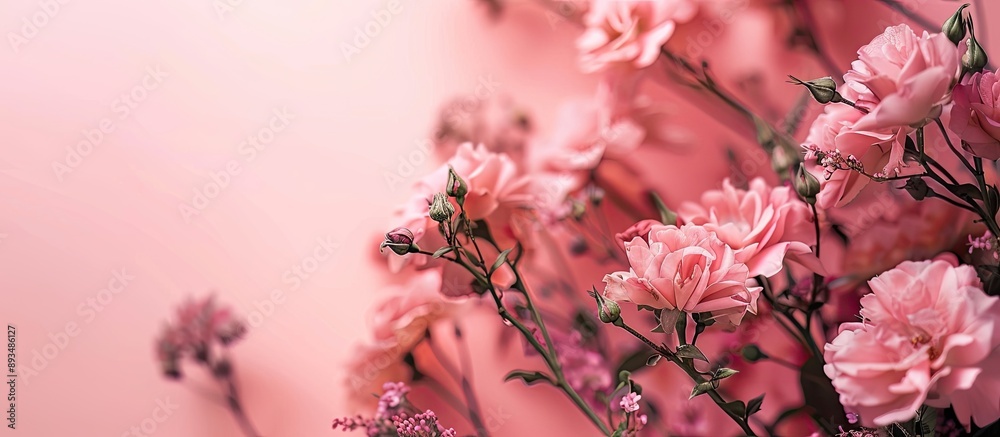 Leinwandbilder background in a soft shade of pink providing ample copy space image