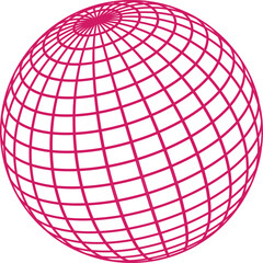 Wireframe Globe Grid
