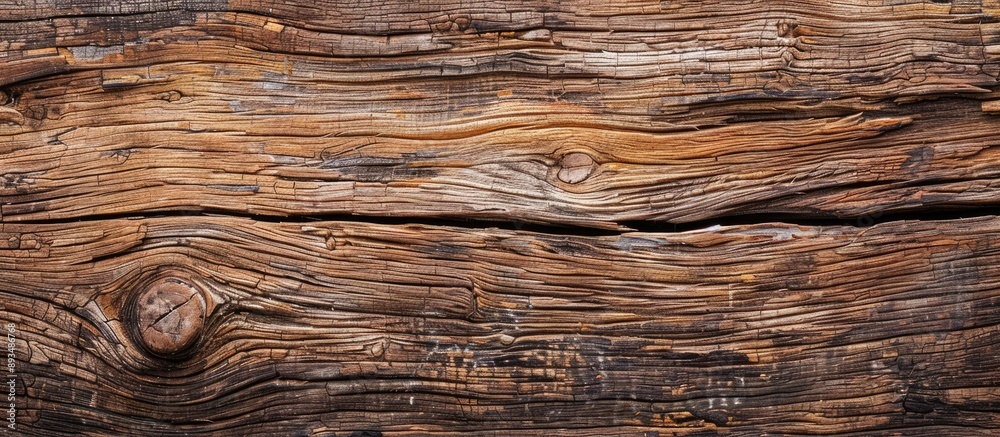 Aufkleber high quality image of a weathered brown wooden surface with a natural pattern suitable for copy spac