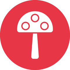 Mushrooms glyph circle icon