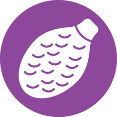 Taro root glyph circle icon
