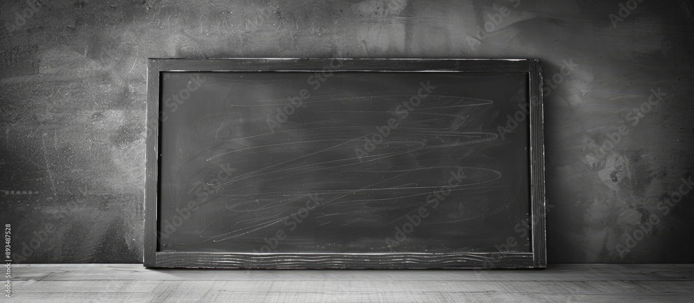 Poster Empty black chalkboard with copy space image