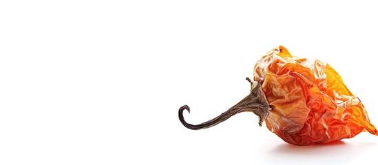 Dried habanero captured in a photo with empty copy space image