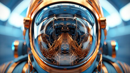 the first image of a space suit shows a man in a gas mask and the words  go to the bottom .