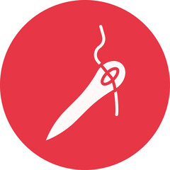 Needles glyph circle icon