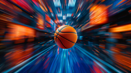 Dynamic basketball court and fast motion blur