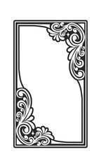 Ornament floral design element for frame, border, and wedding with vintage style