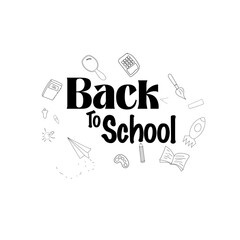 Back to school background or back to school calligraphy transparent png.