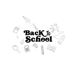 Back to school background or back to school calligraphy transparent png.