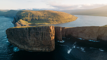 Sorvagsvatn Lake Faroe Islands Lake above the Ocean Vagar Island