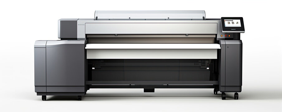 Large format printer on white background