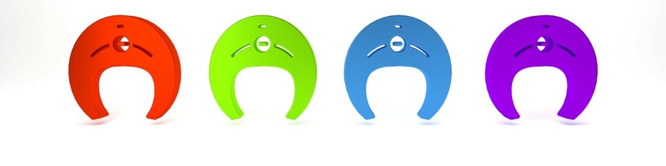 Colorful Fish steak icon isolated on white background. Minimalism concept. 3D render illustration