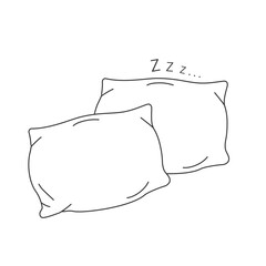 Pillow icon vector logo template flat