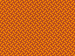 シームレスな秋色の分銅つなぎ文様背景