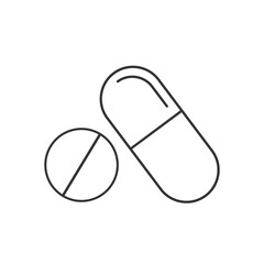 Pill icon on white. Vector