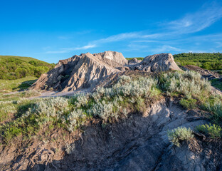 Clay formations from a brick factory in Clay Valley at Claybank, Saskatchewan, Canada
