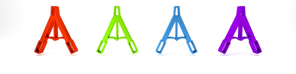 Colorful Air blower bellows icon isolated on white background. Minimalism concept. 3D render illustration