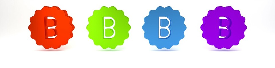 Colorful Exam paper with incorrect answers survey icon isolated on white background. Bad mark of test results. Minimalism concept. 3D render illustration