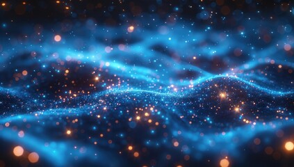 Obraz premium Abstract Blue and Orange Glitter Background