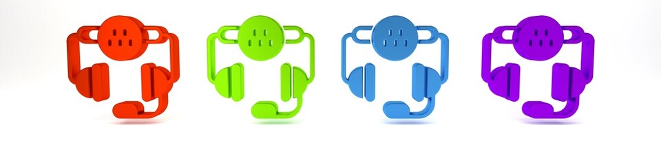 Colorful Taxi call telephone service icon isolated on white background. Taxi for smartphone. Minimalism concept. 3D render illustration