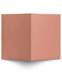 Angled View of Blank Terracotta Folded Card 5x7in