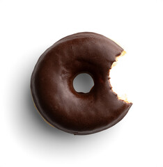 Bitten Chocolate Glazed Donut