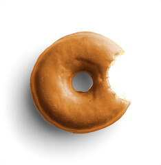 Bitten Caramel Glazed Donut