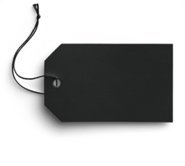 Black Gift Label