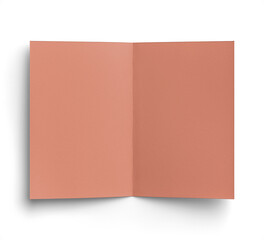 Blank Blush Folded Card Inside View 5x7in