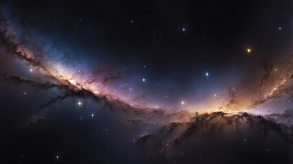 Naklejka premium black starfield galaxy abstract background design