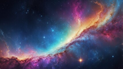 Obraz premium colorful starfield galaxy abstract background design