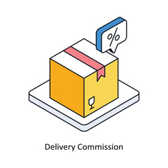 Delivery Commission Isometric style icon. Symbol on White background EPS 10 File 