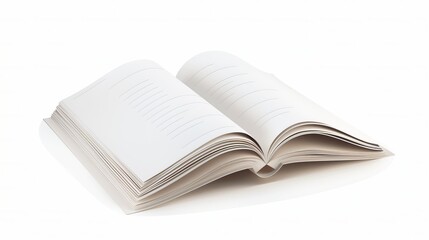 Open white pages ready to use