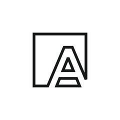 Letter A logo design vector with universal form and creative idea
