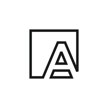 Letter A logo design vector with universal form and creative idea