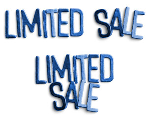 Blue Metallic Limited Sale Text