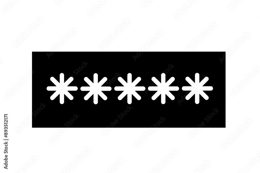 Wall mural password icon vector with simple design