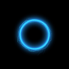 Circular thunder effect vector illustration