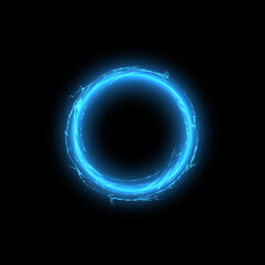 Blue energy circle vector illustration