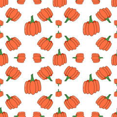 seamless pattern with pumpkins 