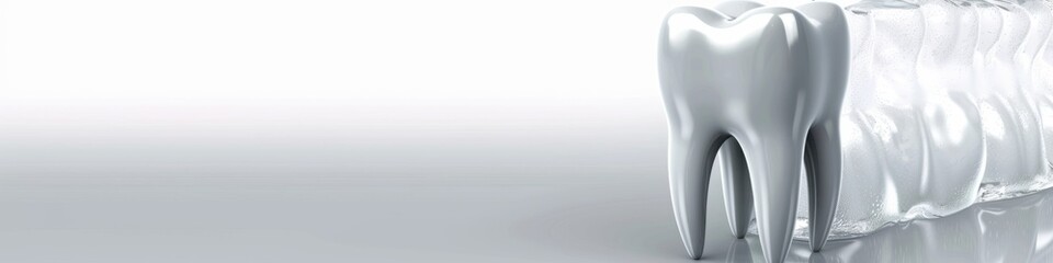 Dentistry Concept. Dentist Providing Dental Care with White Background