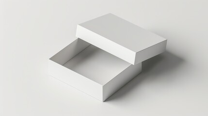 Die Line Business Mockup Box - White Blank Three-Dimensional Card Design