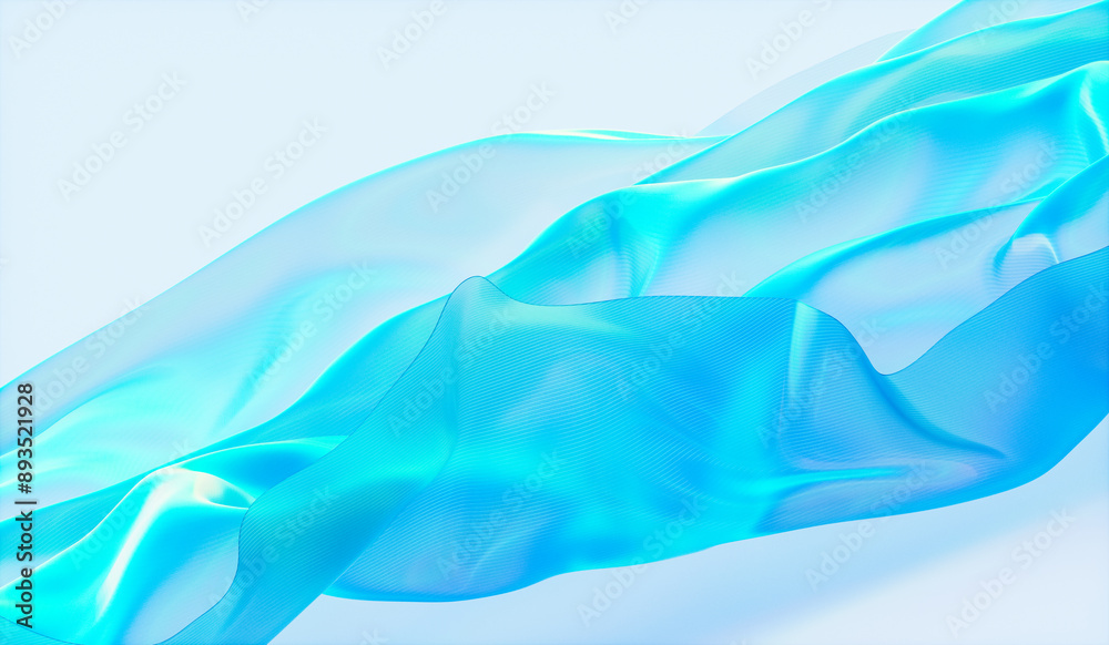 Aufkleber abstract 3d podium background with iridescent holographic fabric texture.