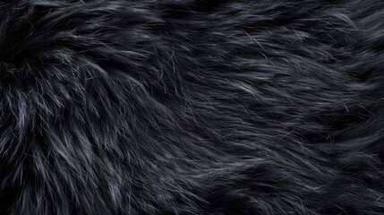 Naklejka premium Background and texture of natural black fur animal