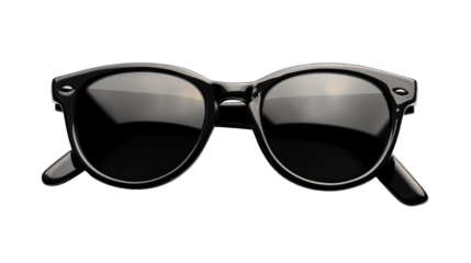 Black sunglasses isolated on transparent background