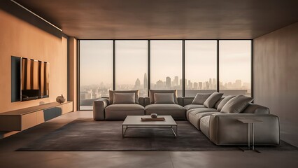 Modern interior design of living room