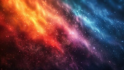 Fototapeta premium Cosmic Nebula with Red and Blue Hues